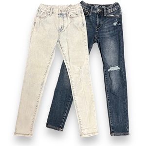 2 Old Navy Girls High Rise Rockstar Jeggings Built in tough Ripped Jeans